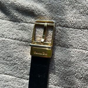 Christian Dior men’s leather belt, looks vintage, leather has some scuffs.